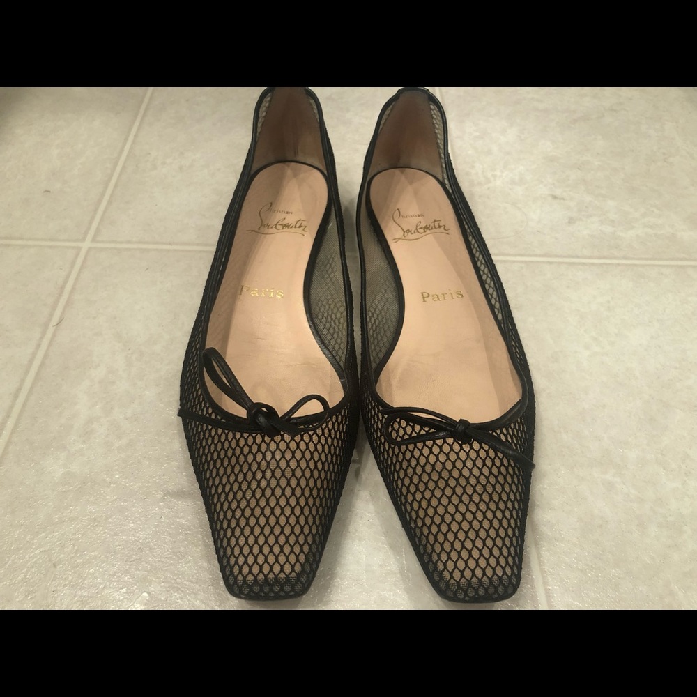 Christian Lou Boutin black flats